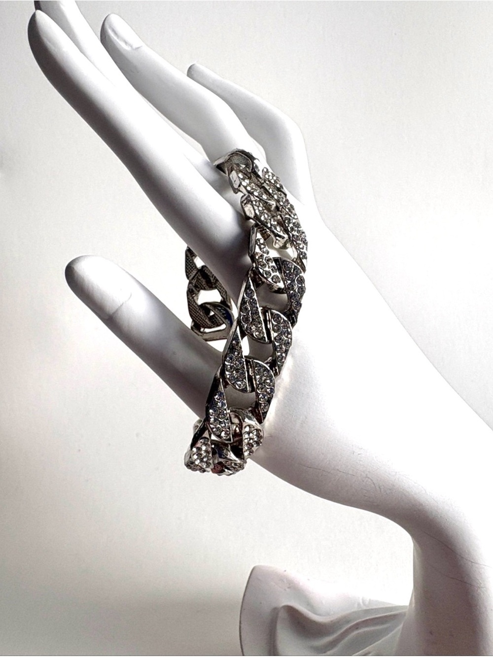 Crystal Silver Chain Bracelet Women Jewelry Statement